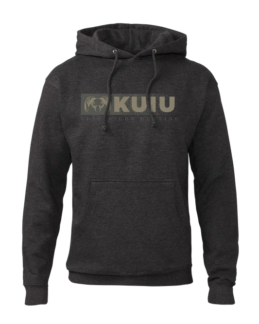 KUIU Distressed Logo Hoodie | Charcoal