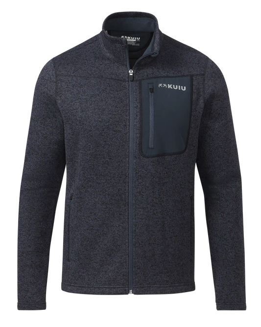 Base Camp Full Zip Sweater | Steel Blue Heather