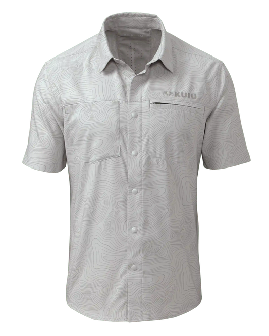 Mesa Vented SS Snap Shirt Topo | Fog Topo Print