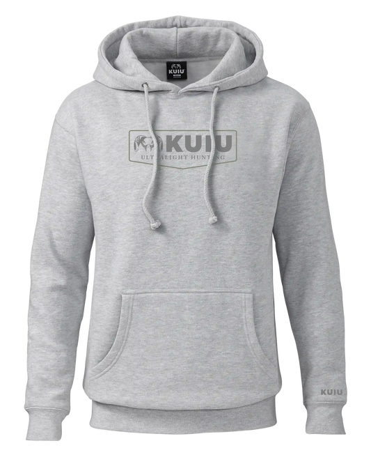 KUIU Shield Logo Hoodie | Heather Grey