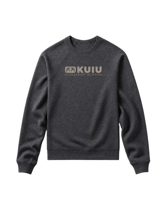 Toddler Block Logo Crewneck Sweatshirt | Dark Heather Grey