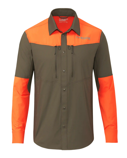 Upland Sporter Shirt | Major Brown/Blaze Orange